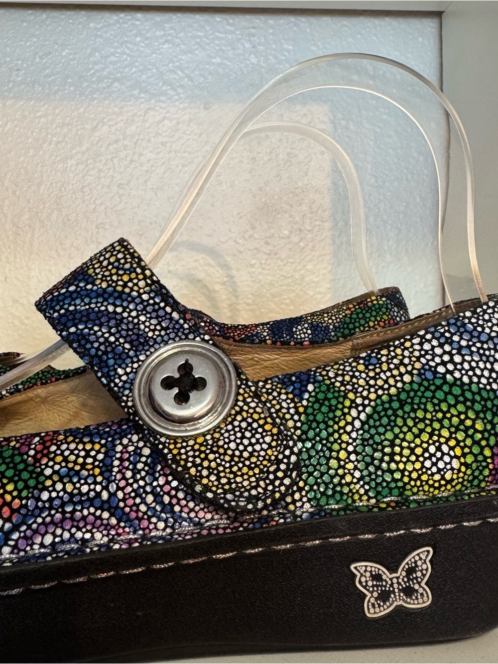 Alegria Womens Multicolor Leather Mary Jane Clogs Shoes Size 6 Colorful Comfort - Picture 9 of 14